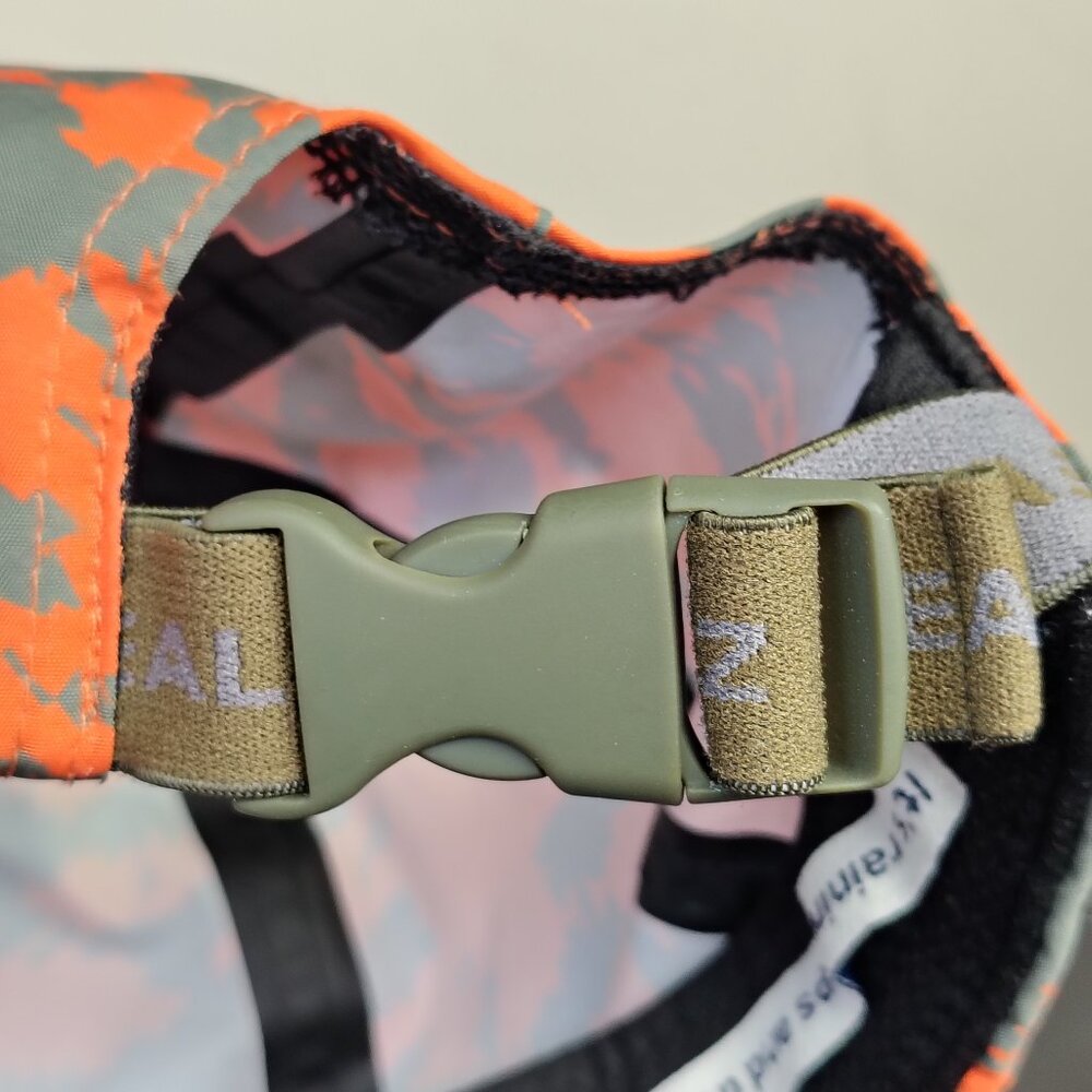 Sealskinz Rain Hat Cap Strap Back Orange Grey AOP Duck Panel Packable Hiking - Picture 12 of 13